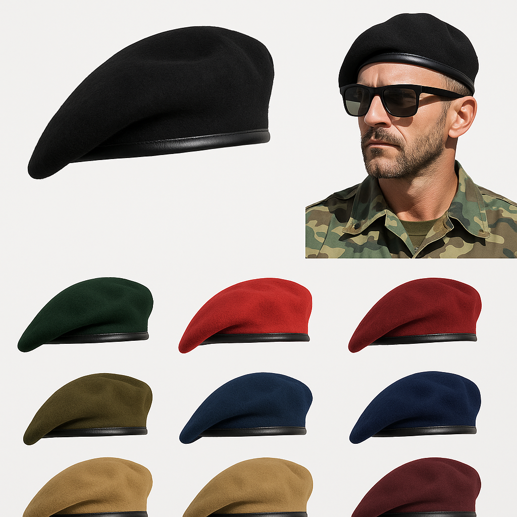 Scotishh Military Wool Beret – 8 Colours | Unisex Streetwear Hat