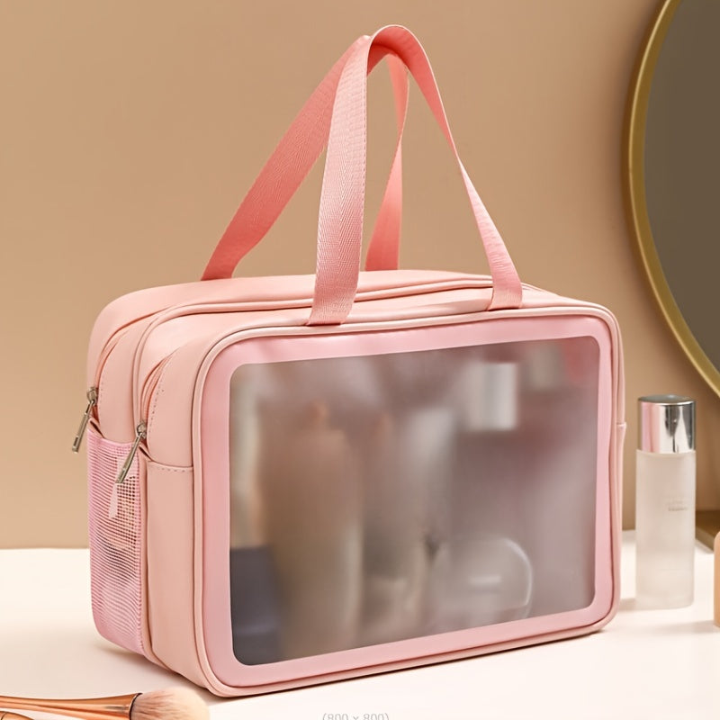 Scotishh™ Travel & Makeup Wash Bag – Waterproof PVC Organizer for Gym, Business & Daily Use