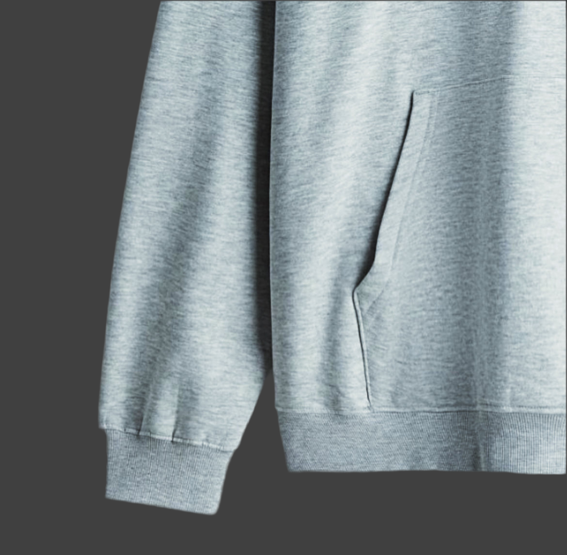 Light grey Luxury Hoodie. color, Light grey melange. 🎉FREE DELIVERY 🚚📦