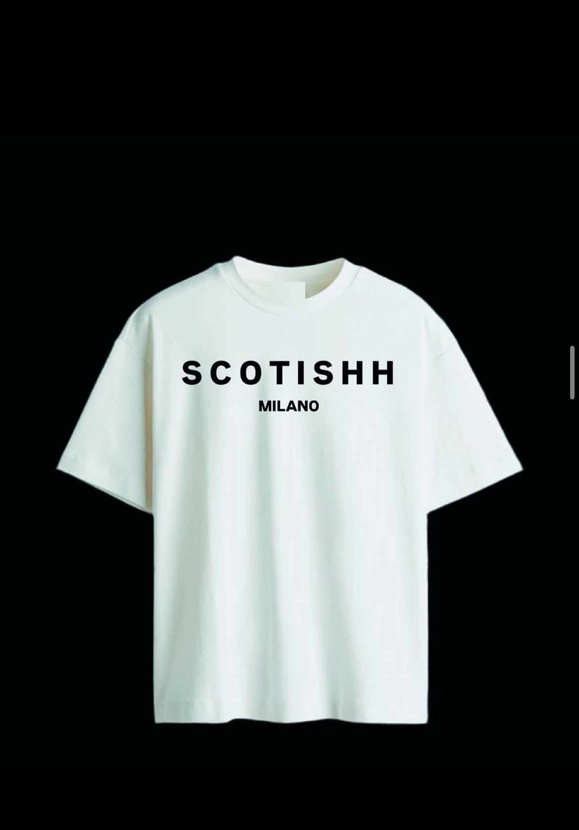 Unisex luxury MILANO t shirt. WHITE