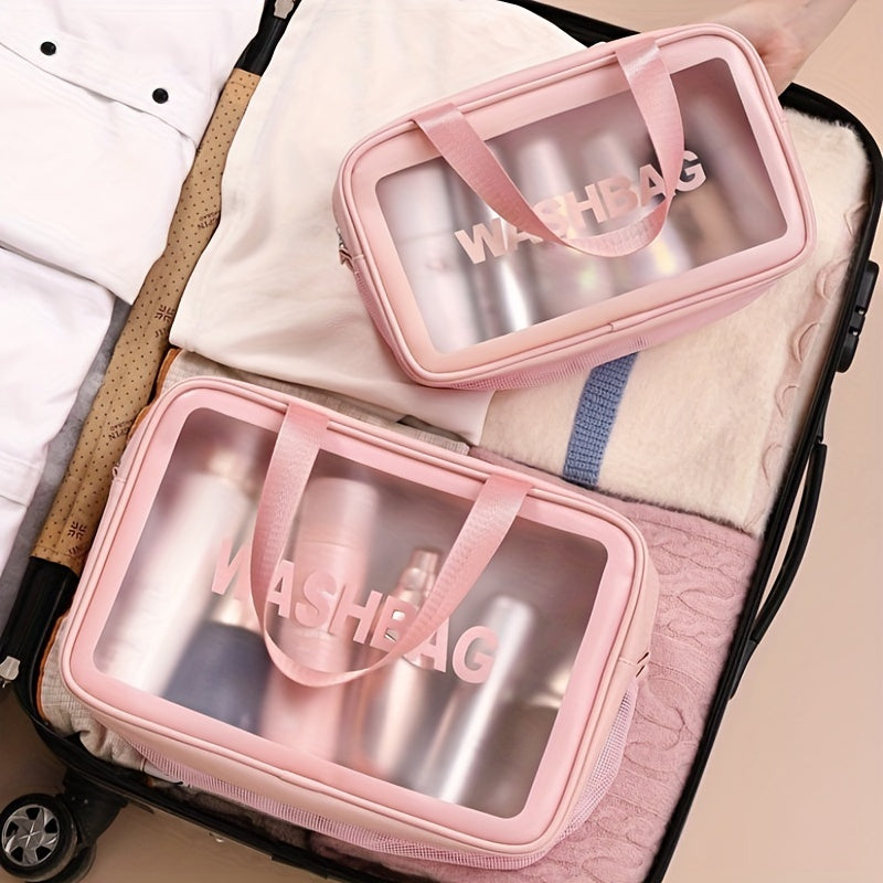 Scotishh™ Travel & Makeup Wash Bag – Waterproof PVC Organizer for Gym, Business & Daily Use