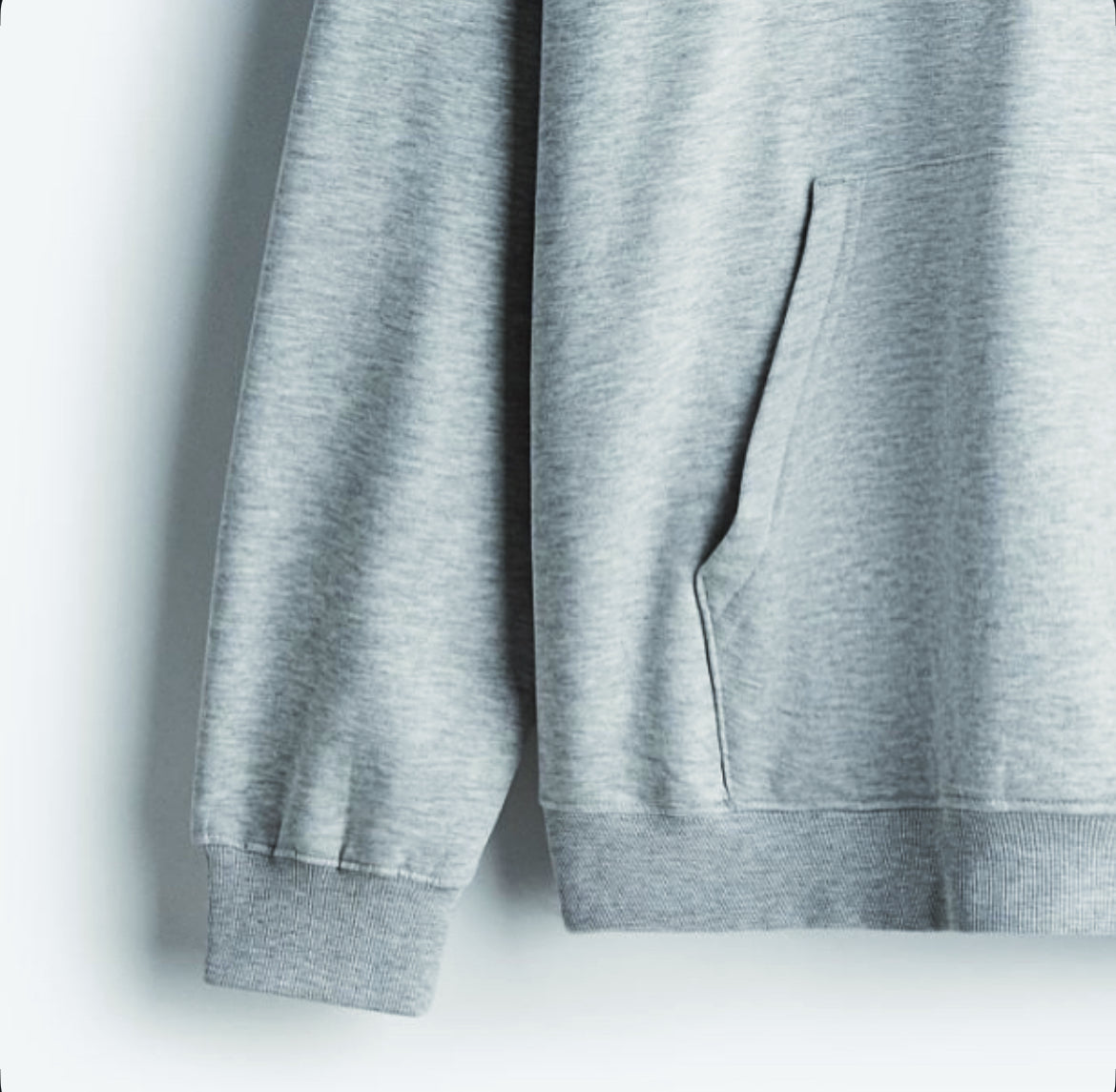 Light grey Luxury Hoodie. color, Light grey melange. 🎉FREE DELIVERY 🚚📦